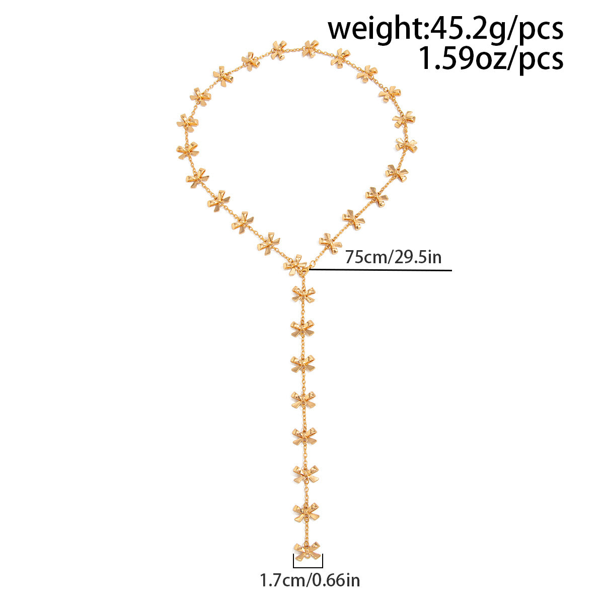 Bow Pendant Y-Shaped Fringe Necklace