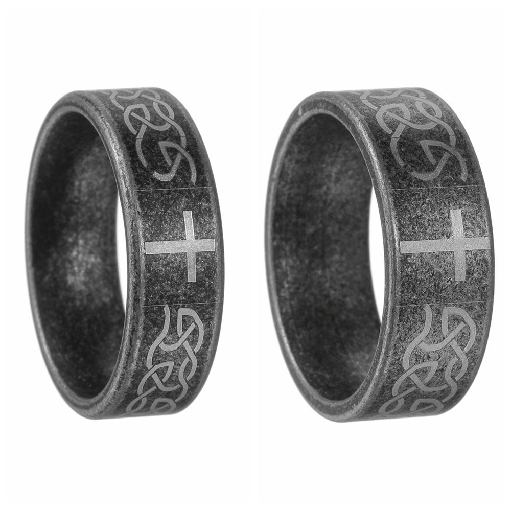 Planderful Everyday Genie Cross Ring Stainless Steel Jewelry For Men And Unisex Protection Statement