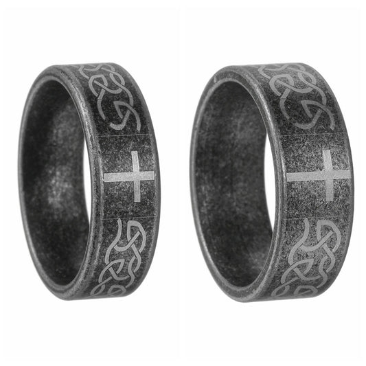 Planderful Everyday Genie Cross Ring Stainless Steel Jewelry For Men And Unisex Protection Statement