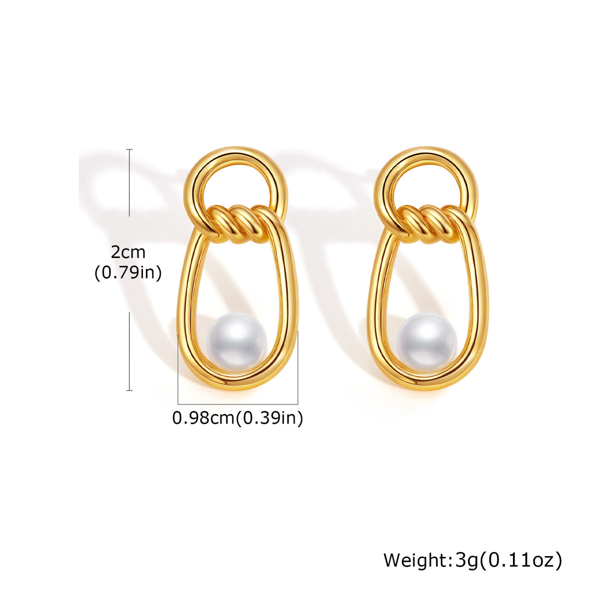 Stainless Steel Pearl Earrings