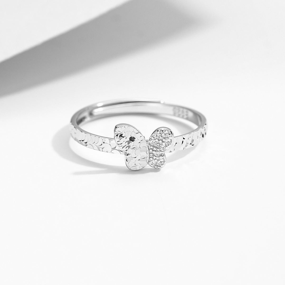 Butterfly Crushed S925 Sterling Silver Women's Ring