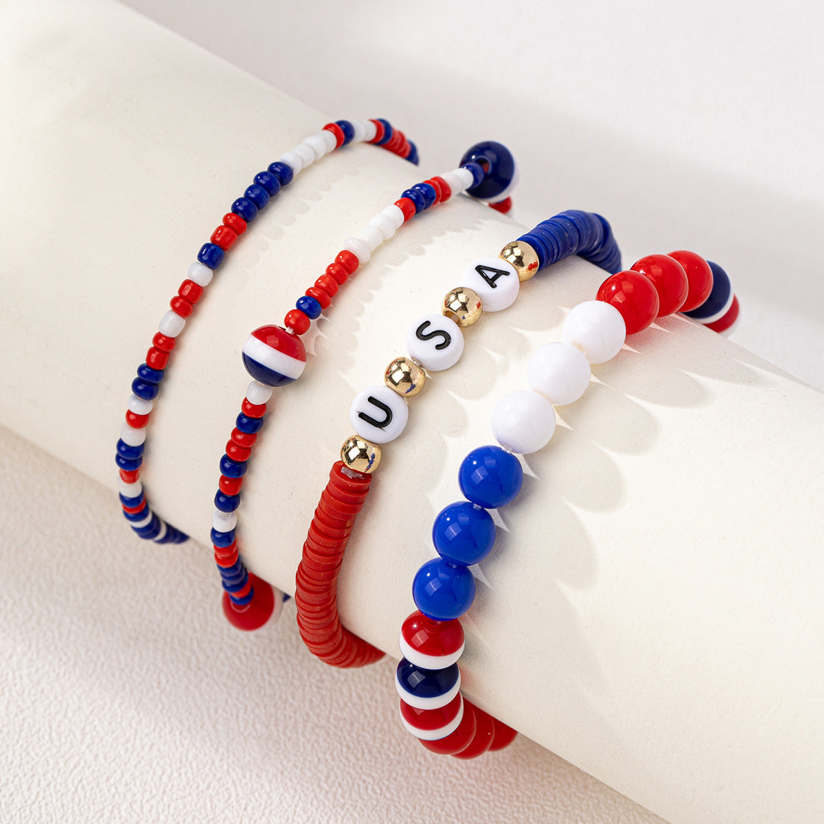 Planderful Vienna Verve Bracelet Set – Stylish American Independence Day Design
