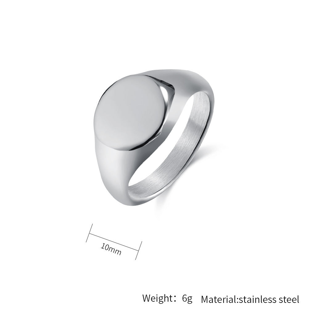 Planderful Titanium Steel Ring Unisex Minimalist Light Luxury Band Everyday Genie Collection