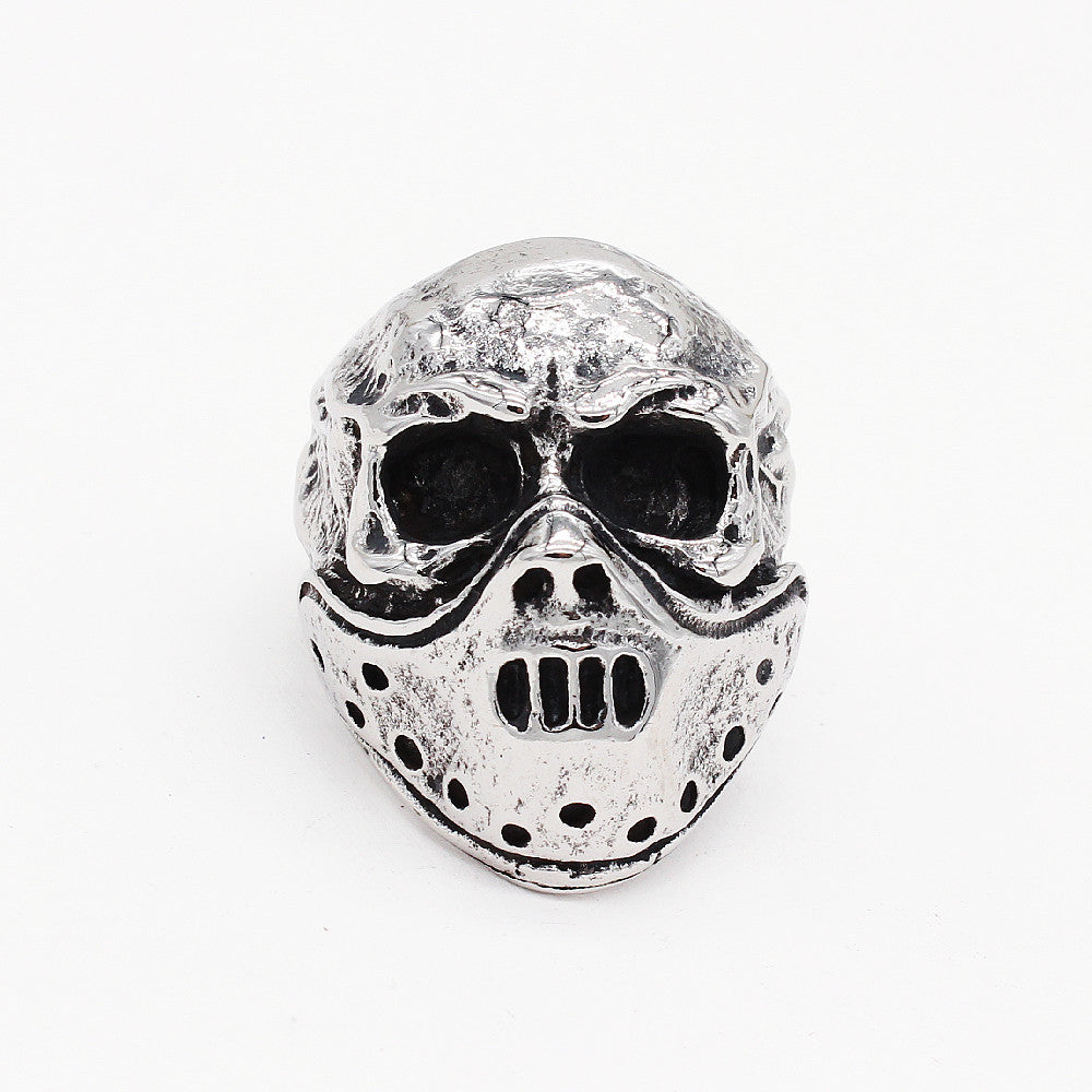 Gas Mask Skull Titanium Steel Ring