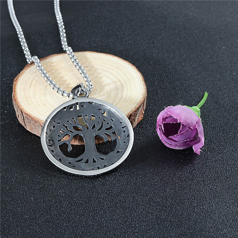 Cross-Border Jewelry Titanium Steel Tree Of Life Necklace