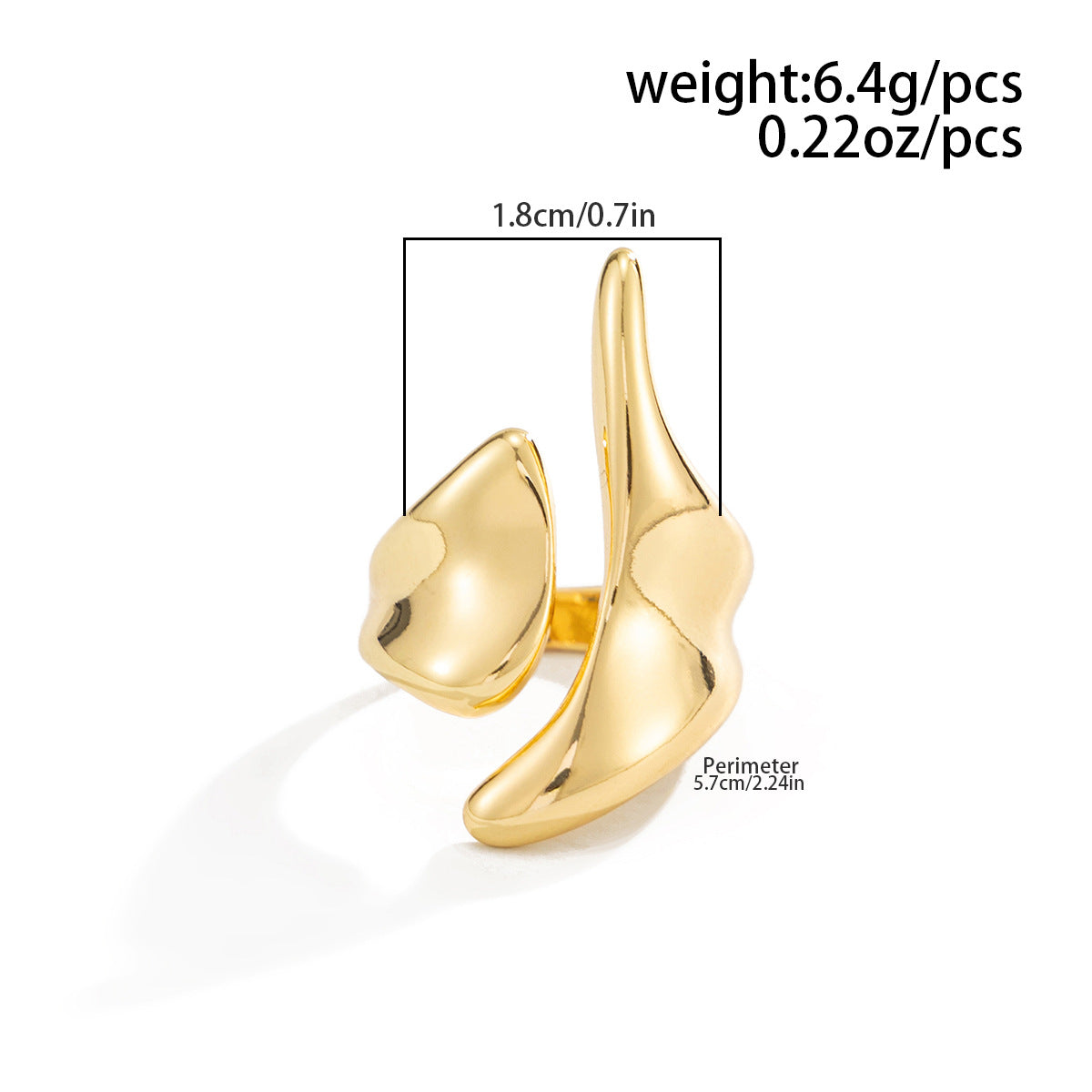 Planderful Vienna Verve 3D Love Ring Open Geometric Statement For Fashion Forward Women