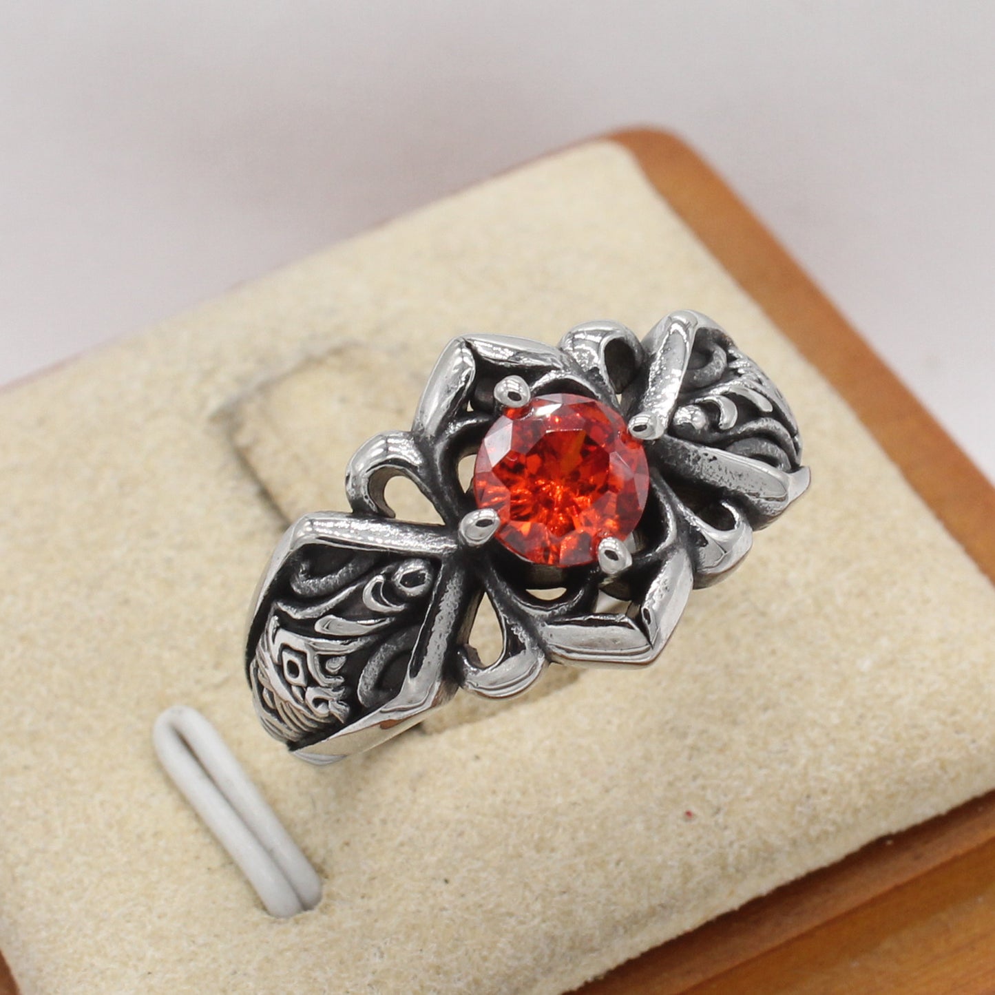 Planderful Jewelry Vintage Zircon Ring In Stainless Steel Size 7 To 12 For Everyday Wear And Gift