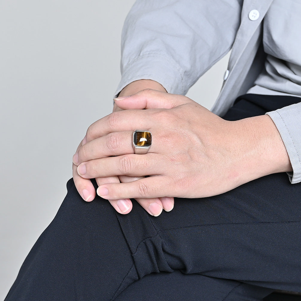 Tiger's Eye Ring - Elegant Literature-Inspired