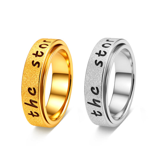 Planderful Premium Rotatable Stainless Steel Ring Decompression For Couples Unisex Everyday Genie