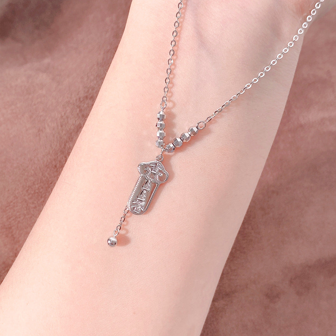 S925 Sterling Silver Sign Necklace