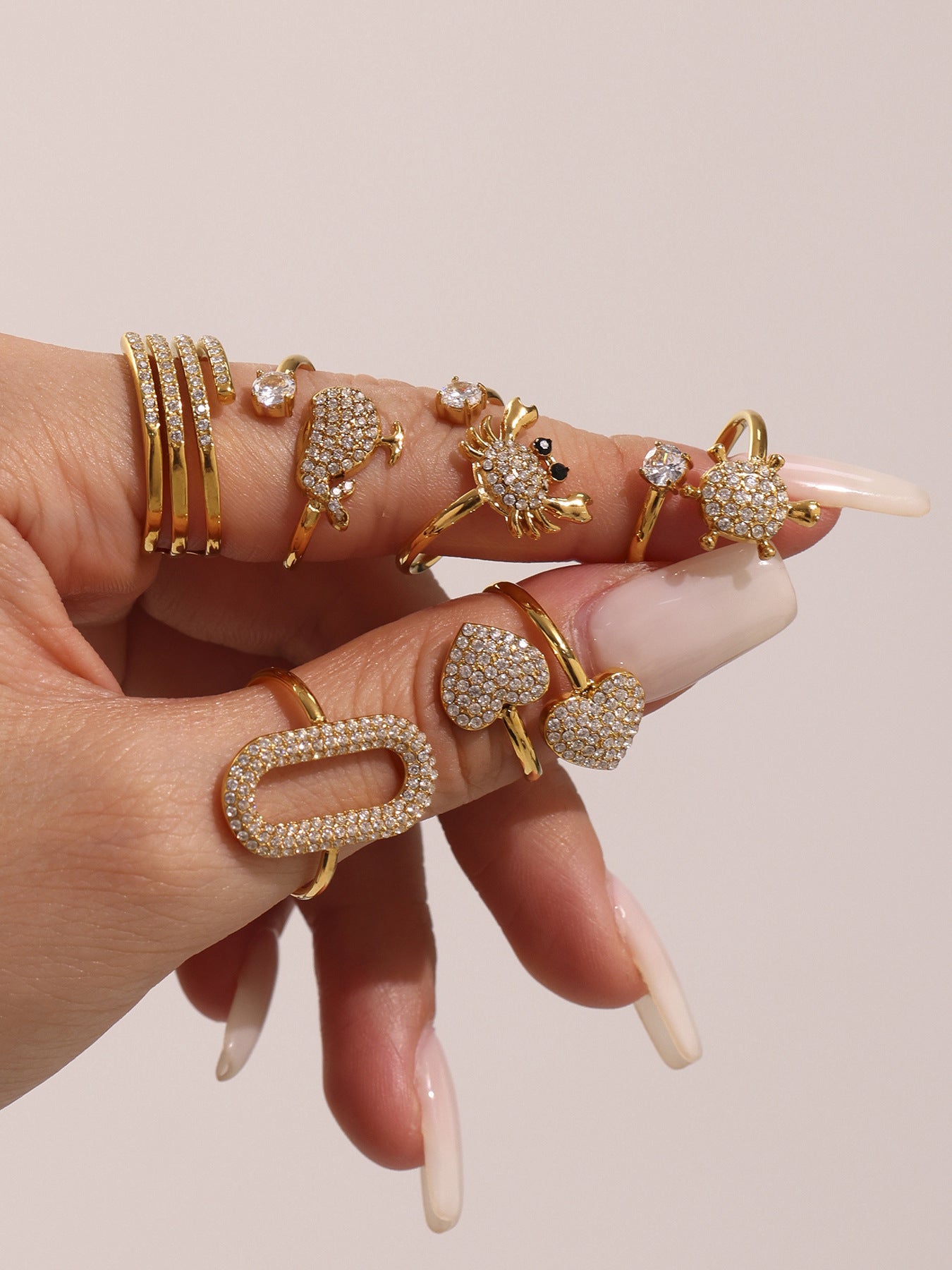 Planderful Everyday Genie Elegant Stainless Zircon Ring 7