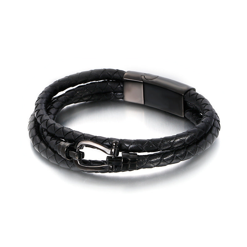 Planderful Titanium Steel Bracelet Mens Retro Modern Style