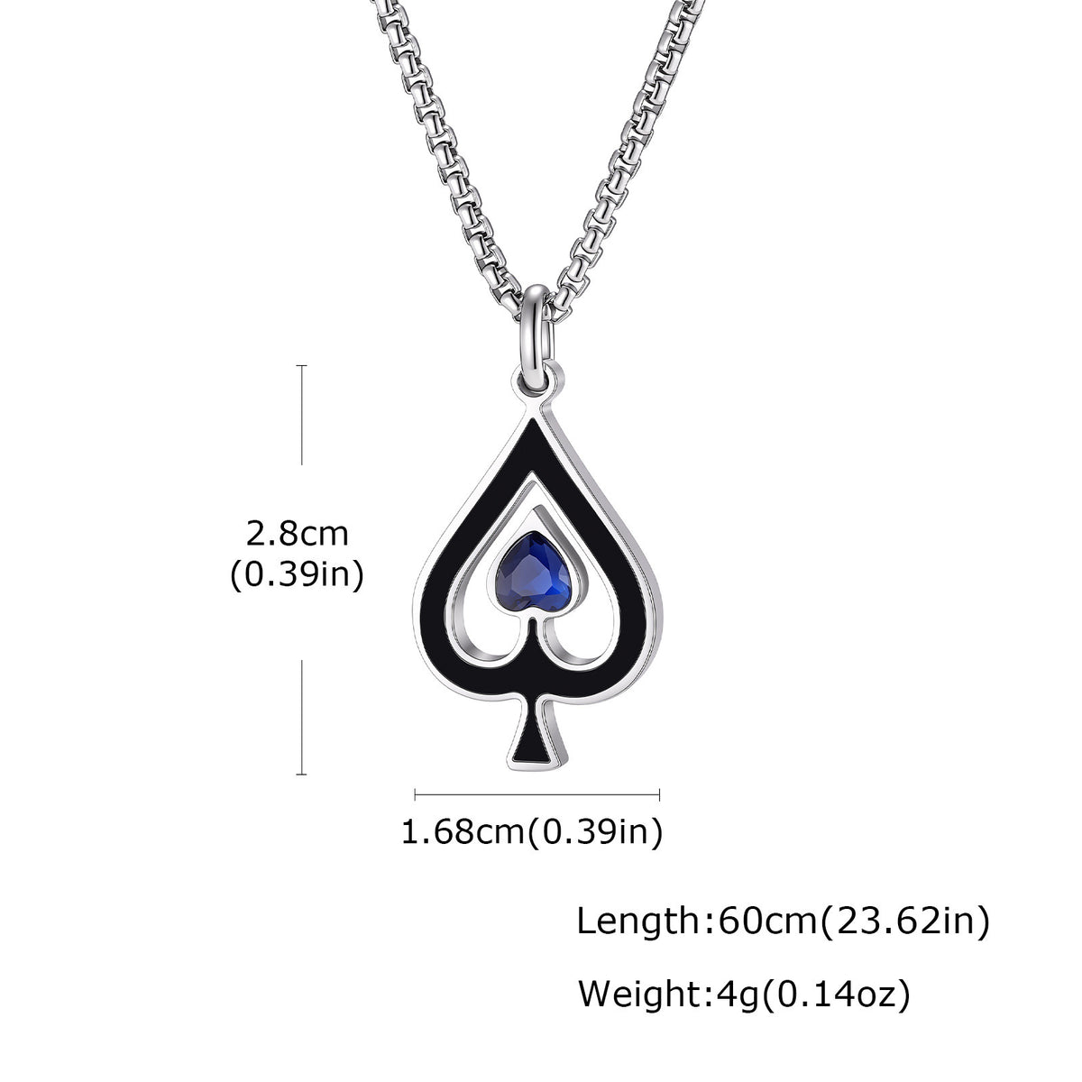 Ace of Spades Stainless Steel Pendant for Men