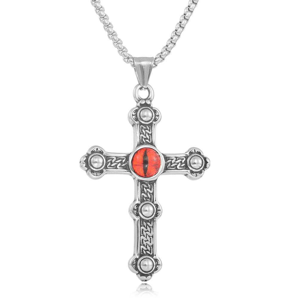 European And American Stainless Steel Cross Eye Pendant