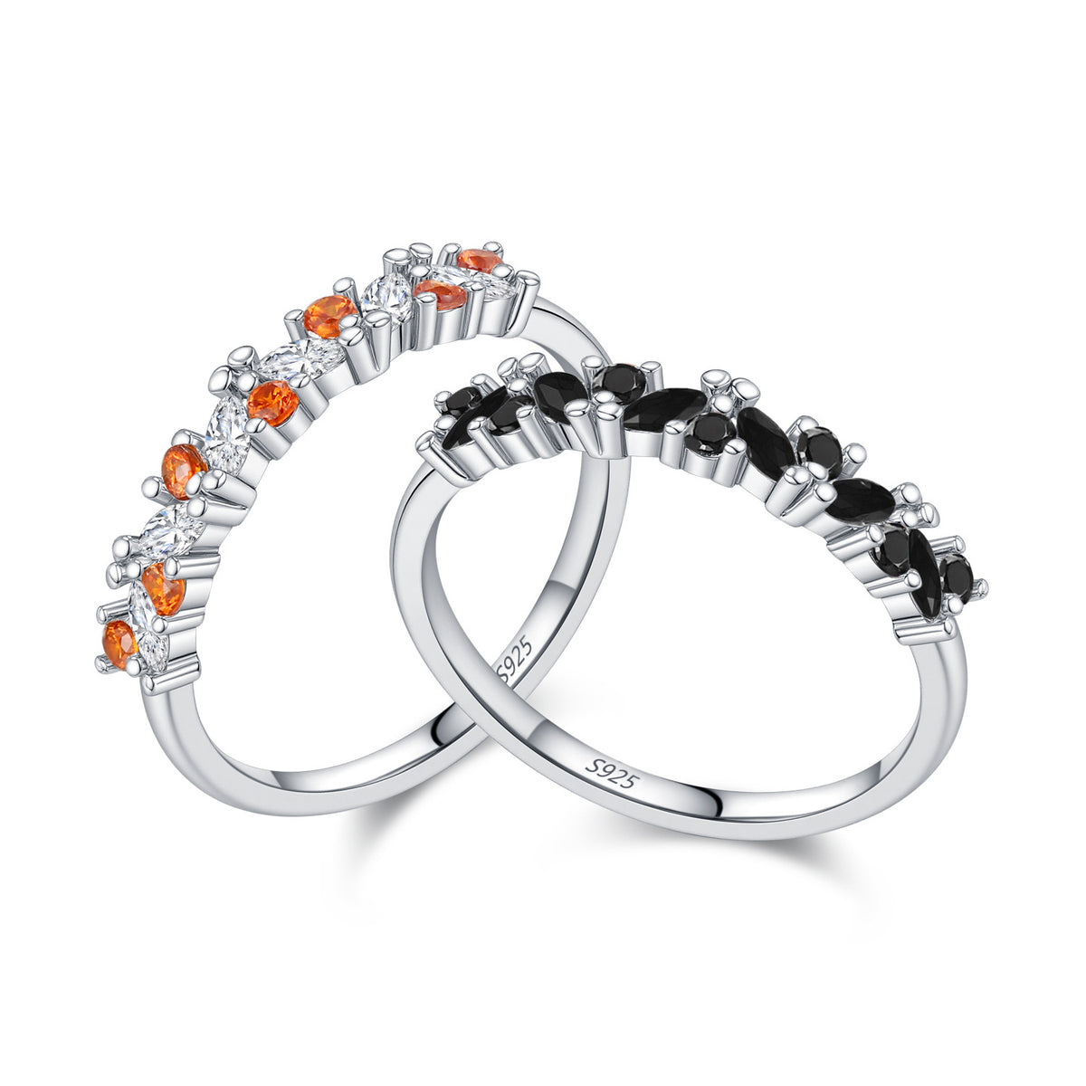 925 Sterling Silver Single-Row Zircon Band