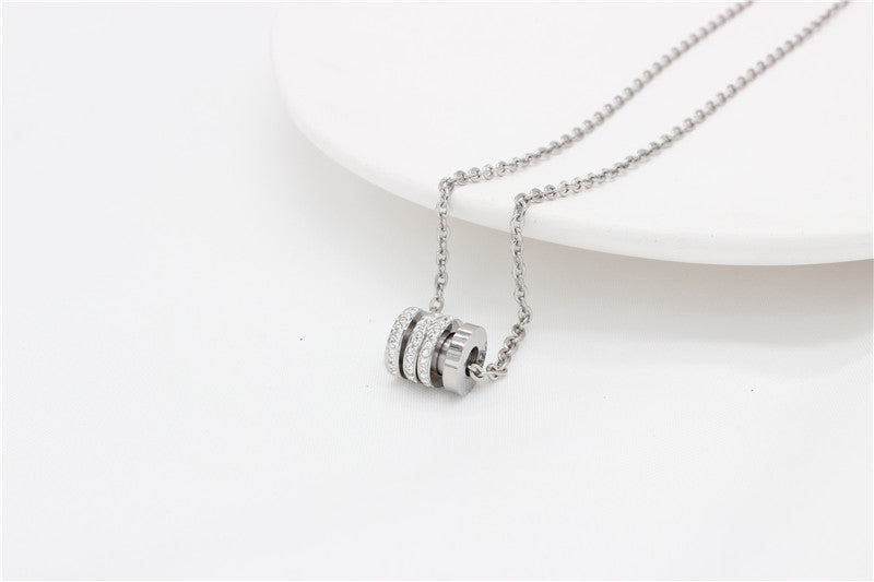 Zircon Bead Pendant For Women Elegant Inlaid Sparkle European American Style Planderful Everyday Genie