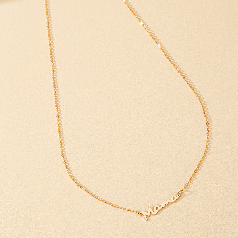 MAMA Metal Letter Necklace - Vienna Verve Collection