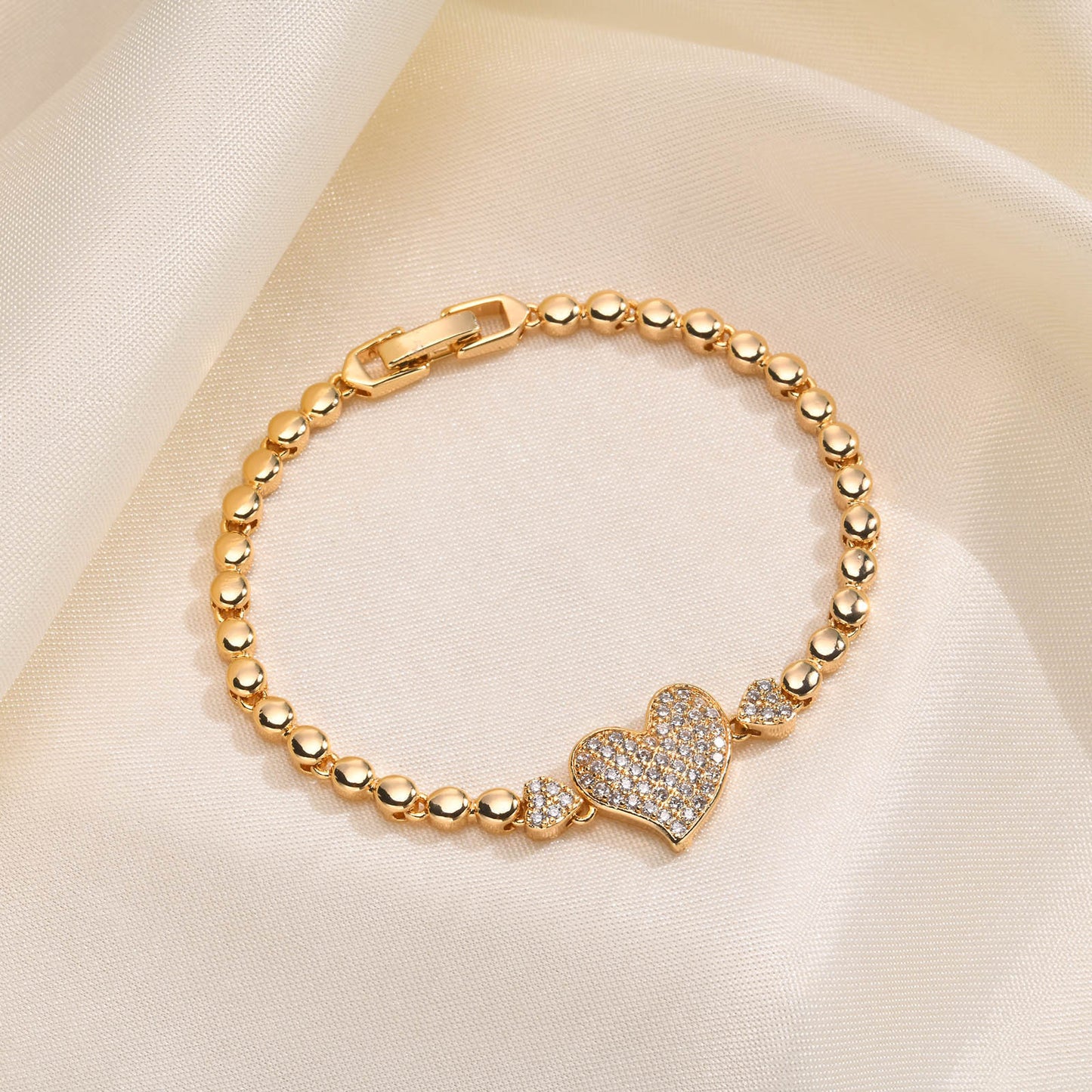 Copper Bracelet Square Heart Four-Leaf Clover Jewelry Wholesale