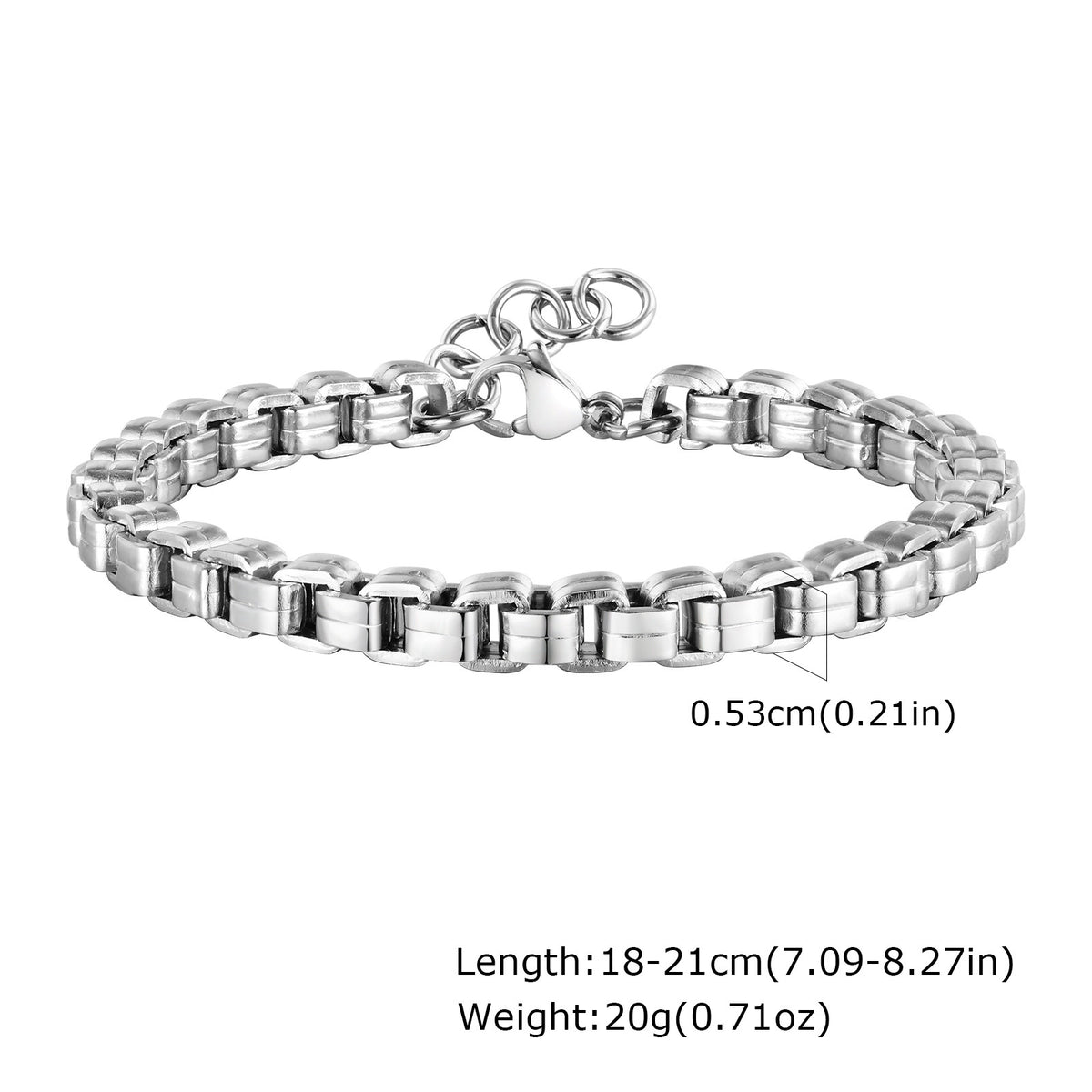 Black Stainless Steel Bracelet for Men