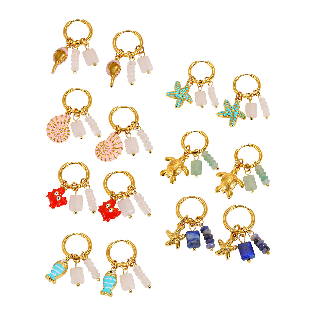 Modern Stainless Steel Earrings — Multiple Styles