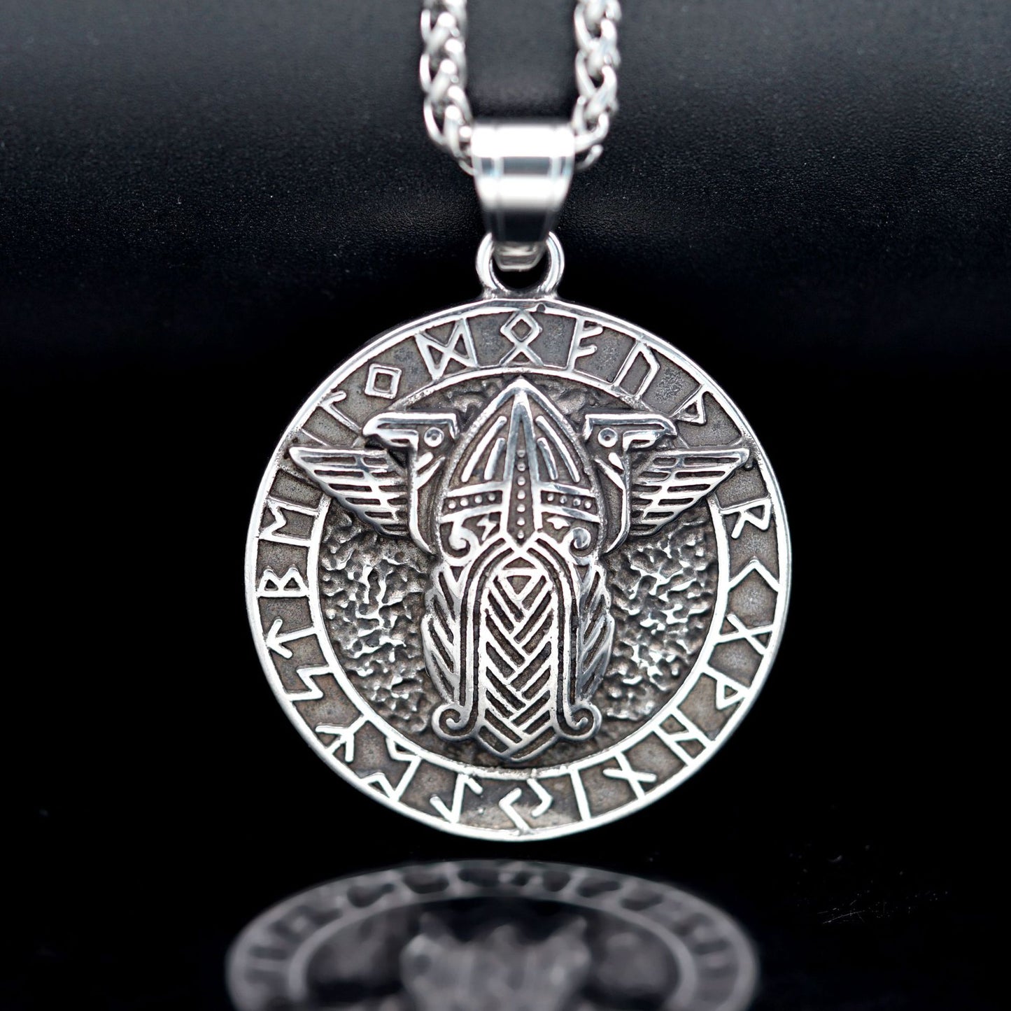 Steel Necklace – Statement Nordic Viking Thor Rune For Men