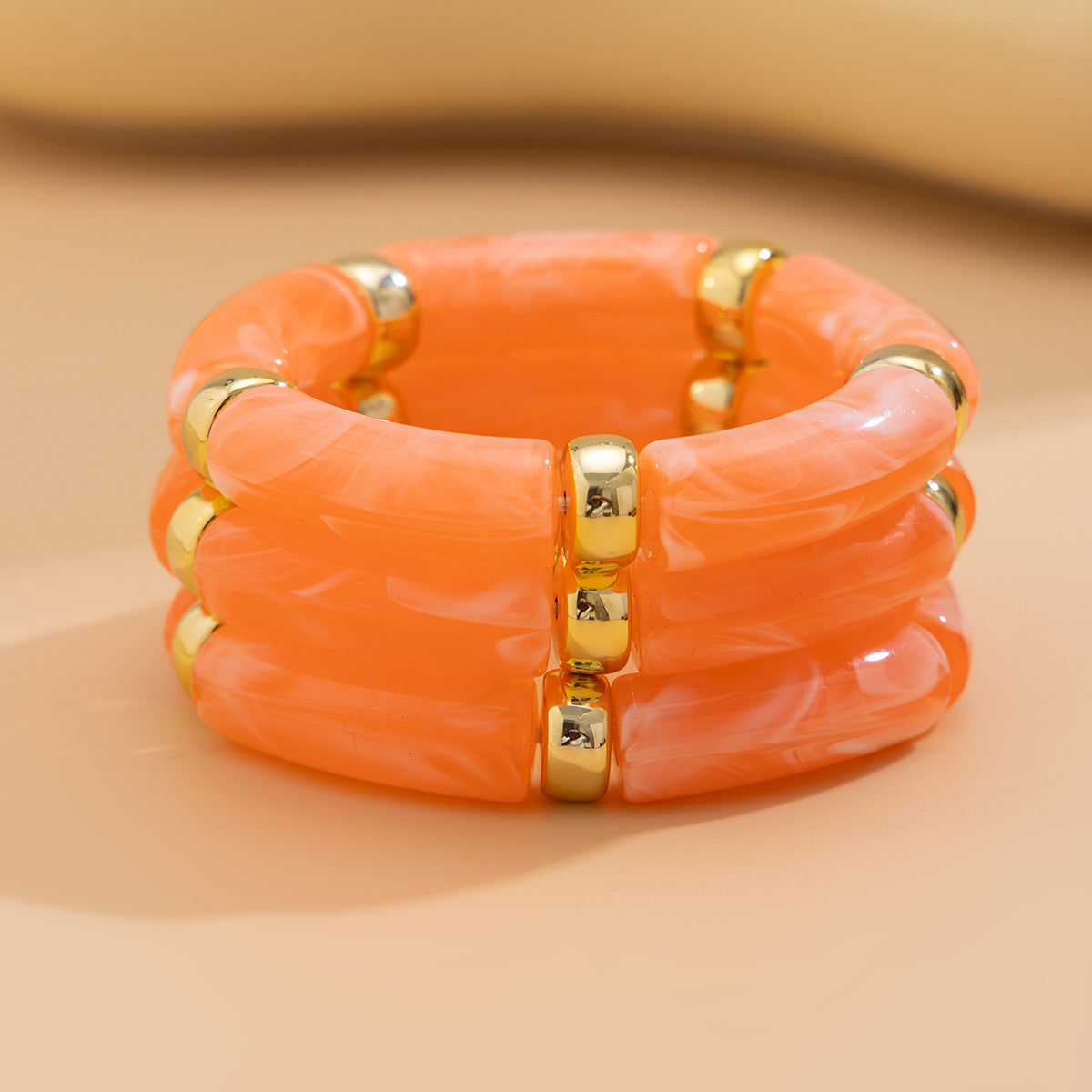 Planderful Vienna Verve Retro Beaded Elbow Bracelet Set For Women Geometric Statement Jewelry