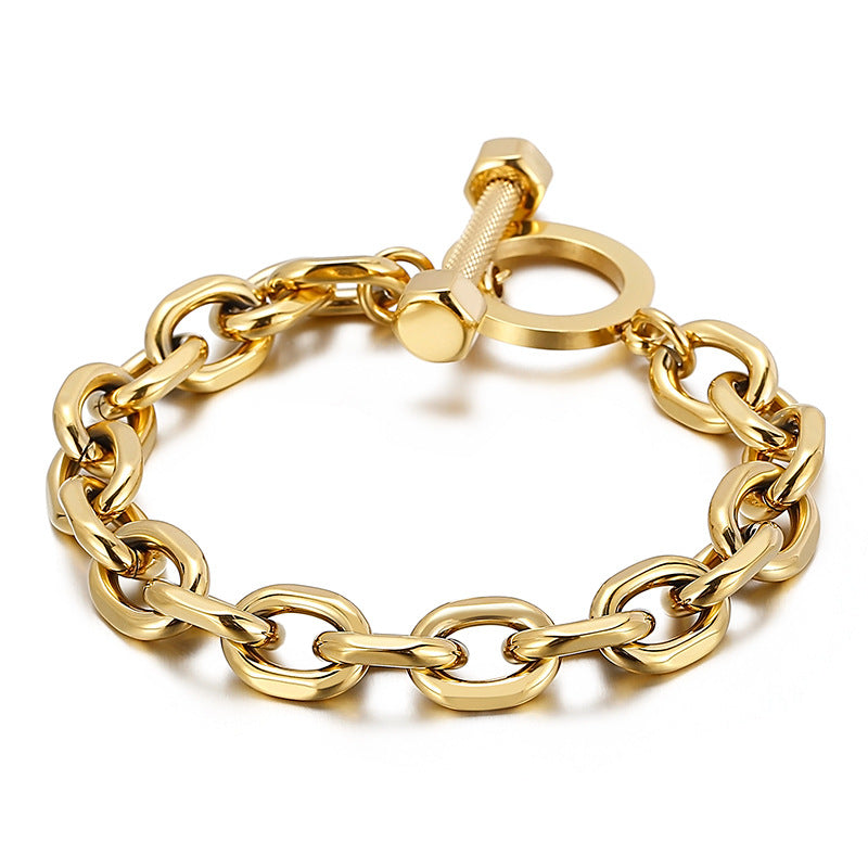 Planderful Everyday Genie Black Barbell Bracelet For Men