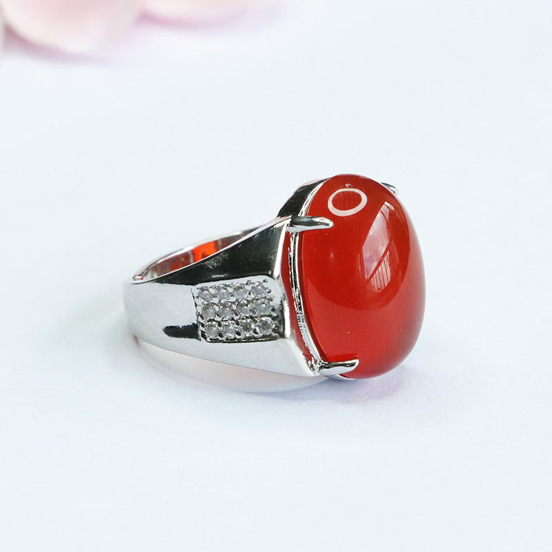Agate Fortune's Favor Sterling Silver Ring
