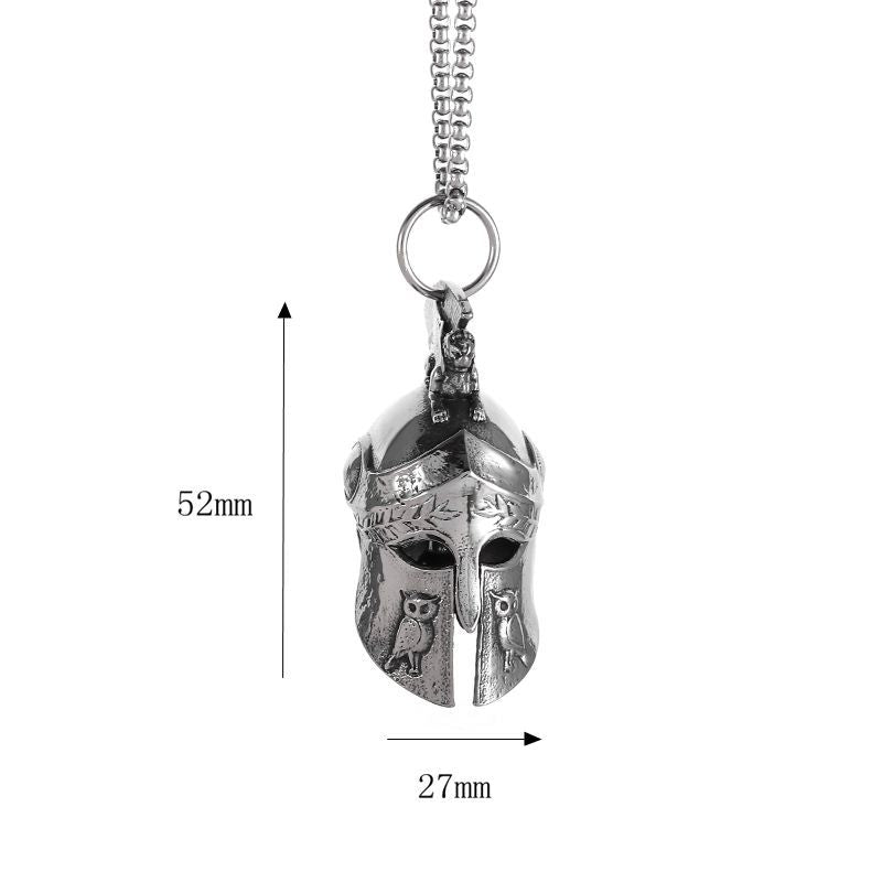 Roman Warrior Stainless Steel Pendant Necklace