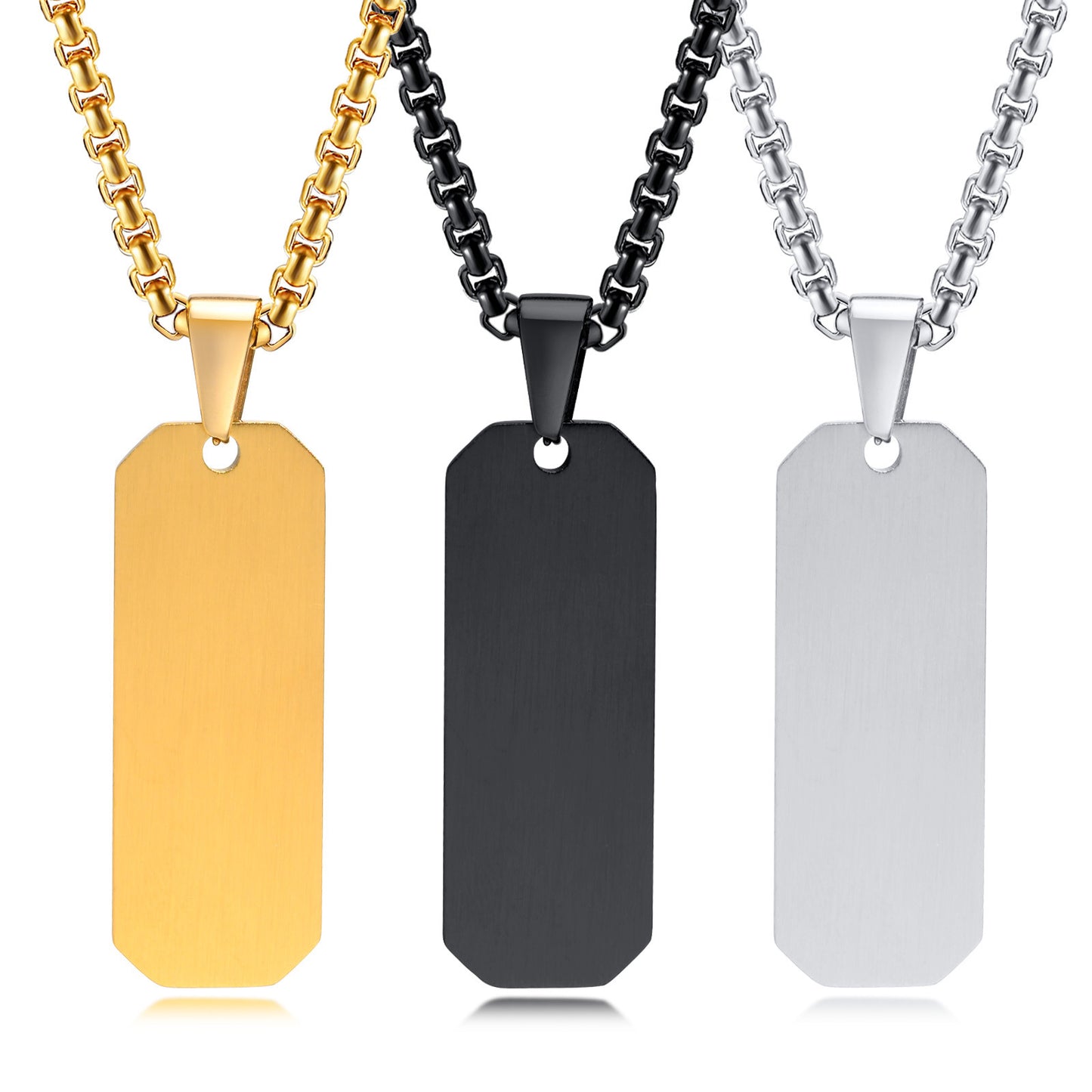 Cross-Border European and American Men's J Simple Tag Pendant