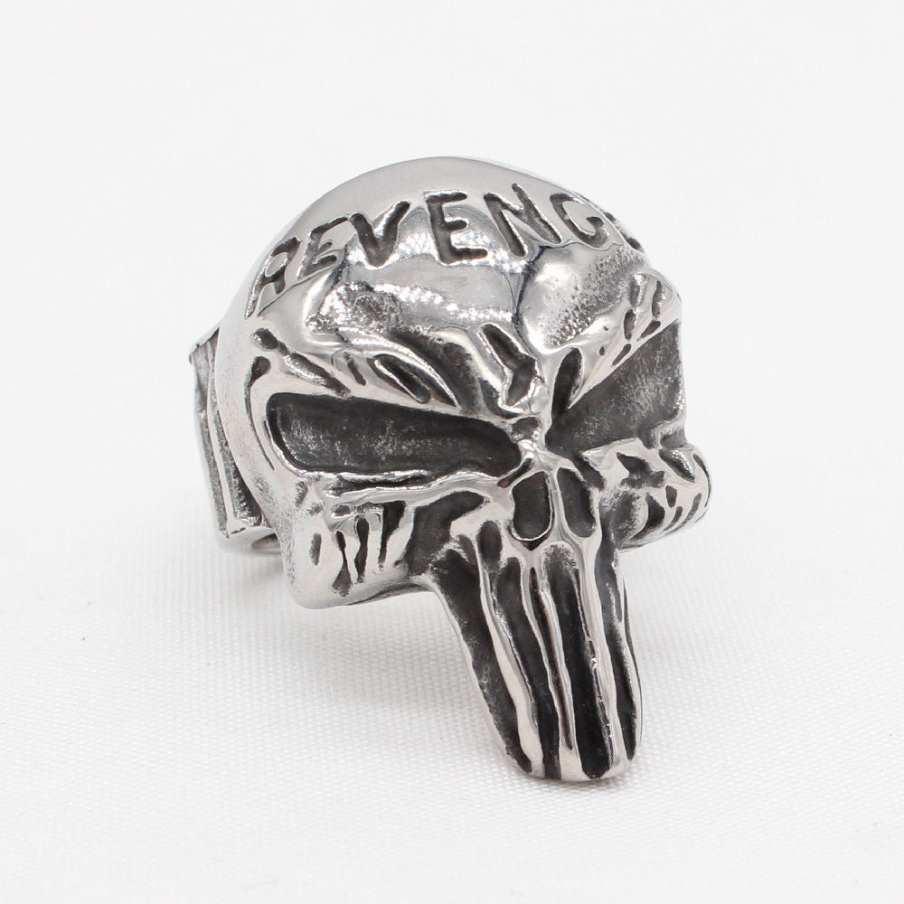 Planderful Skull Ring Titanium Steel For Men Unisex Durable Retro Rock Protection Statement