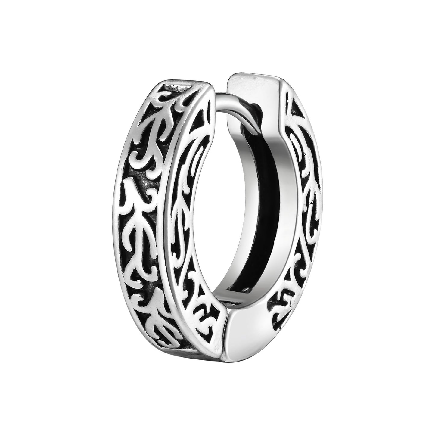 Personalized Men's Stainless Steel Earrings Vintage Hip Hop