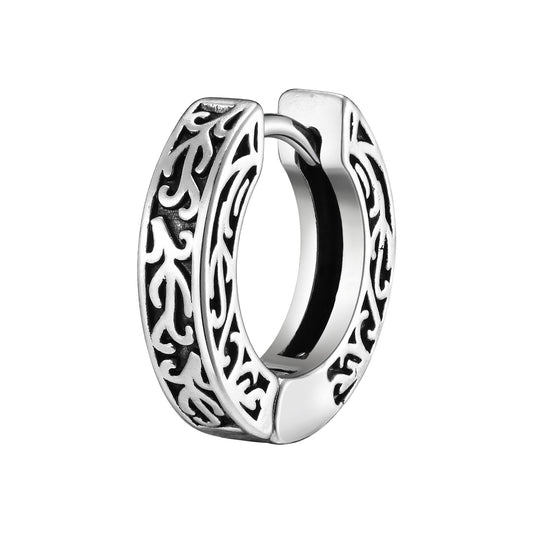 Personalized Men's Stainless Steel Earrings Vintage Hip Hop