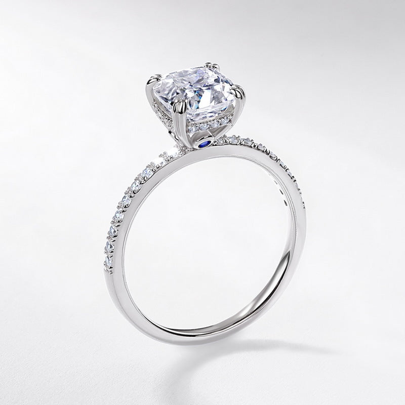 Planderful Classic Moissanite Sterling Silver Ring – Style 5