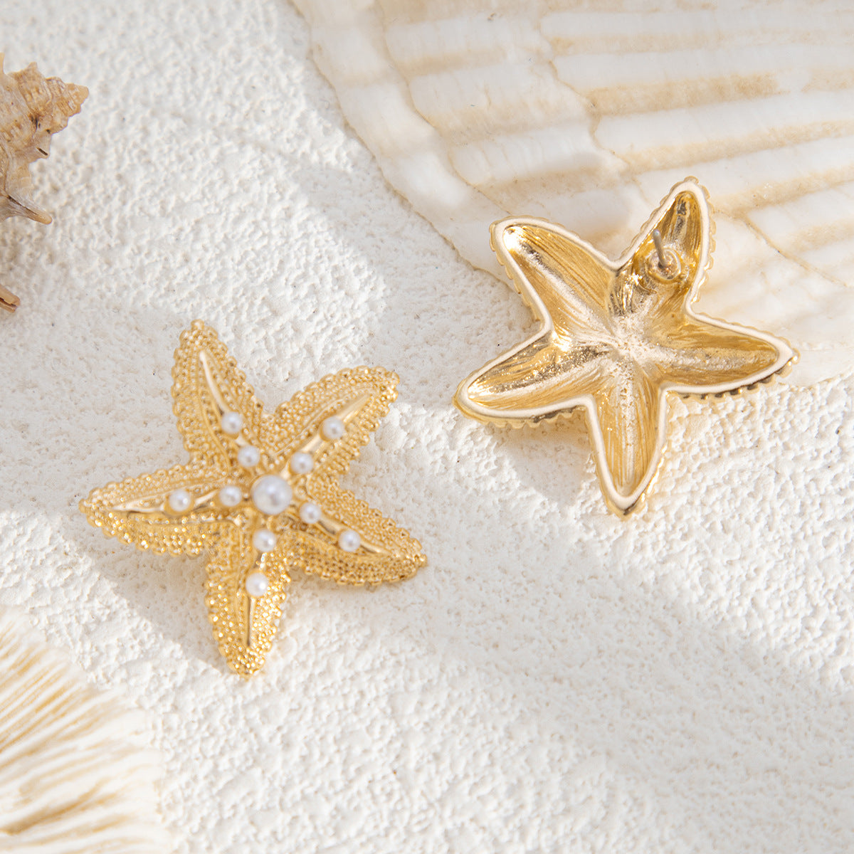Planderful Vienna Verve Starfish Stud Earrings – Versatile Ocean-Inspired Design