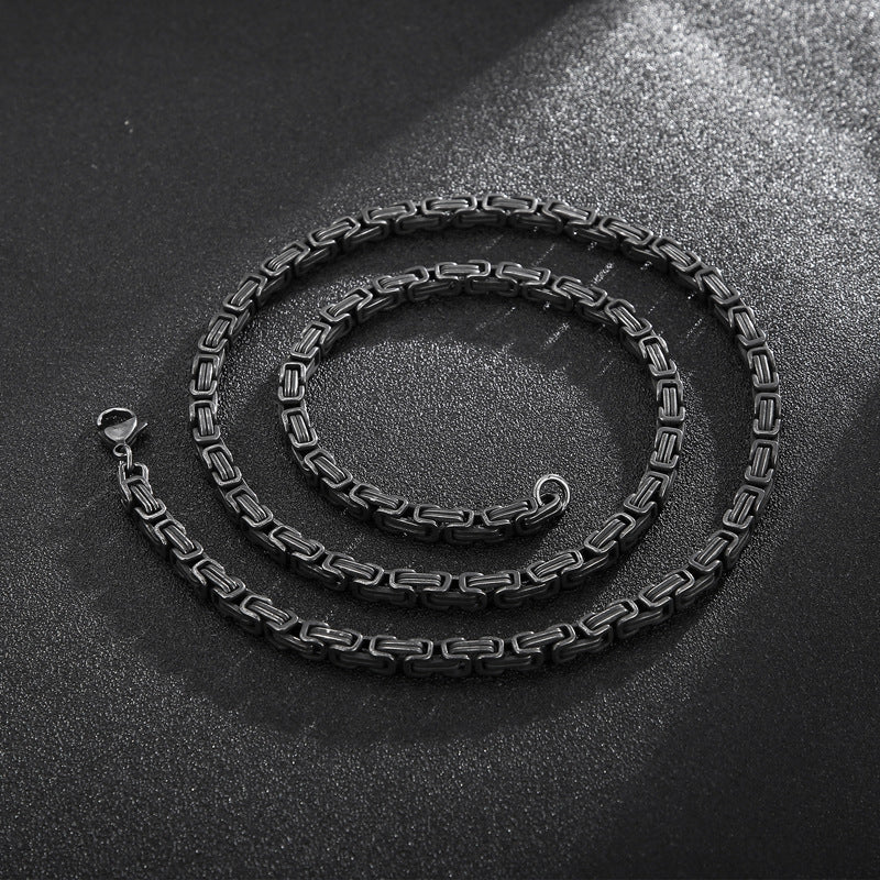 Stainless Steel Chain Clothing, Popular In Europe And The United States, Retro Boiled Necklace