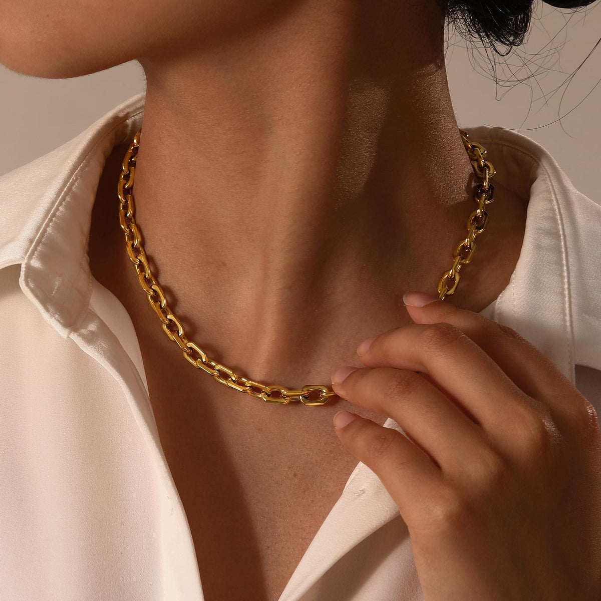 Women's Stainless Steel Brackets – Handmade Chains – Necklace