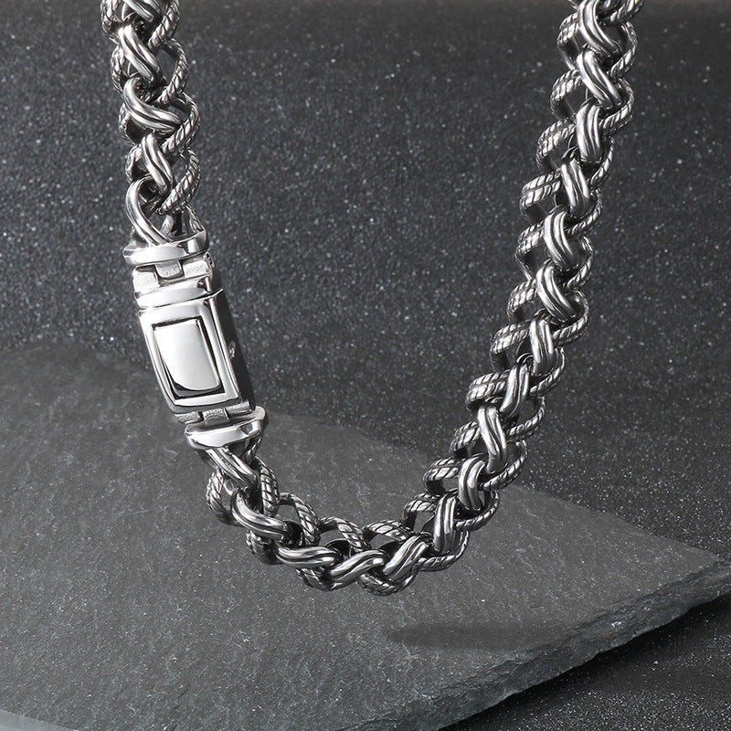 Planderful Personalized Mens Titanium Necklace Keel Chain