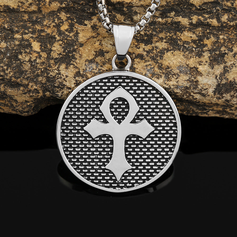 European And American Men's Fashion Rune Necklace Pendant
