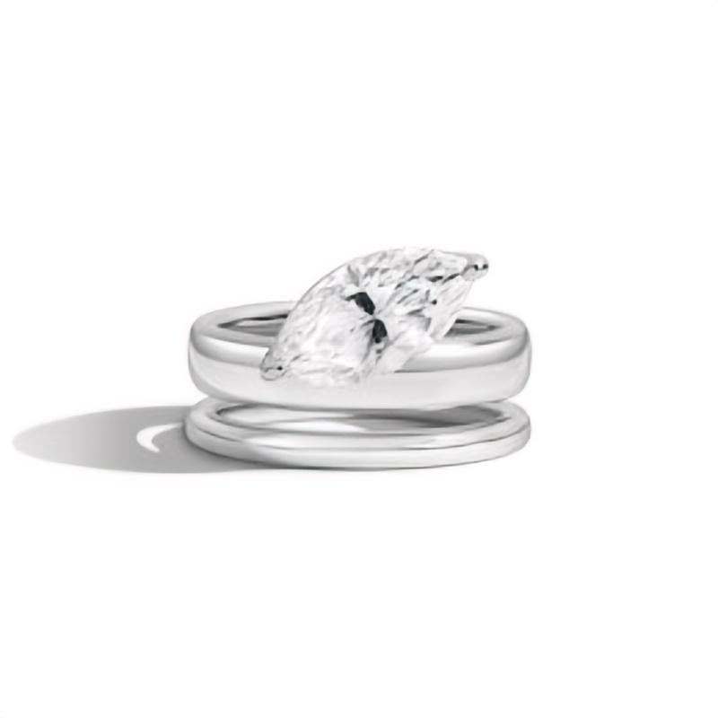 Bright 2-Carat Moissanite Ring Luxury S925 Stacking Gift