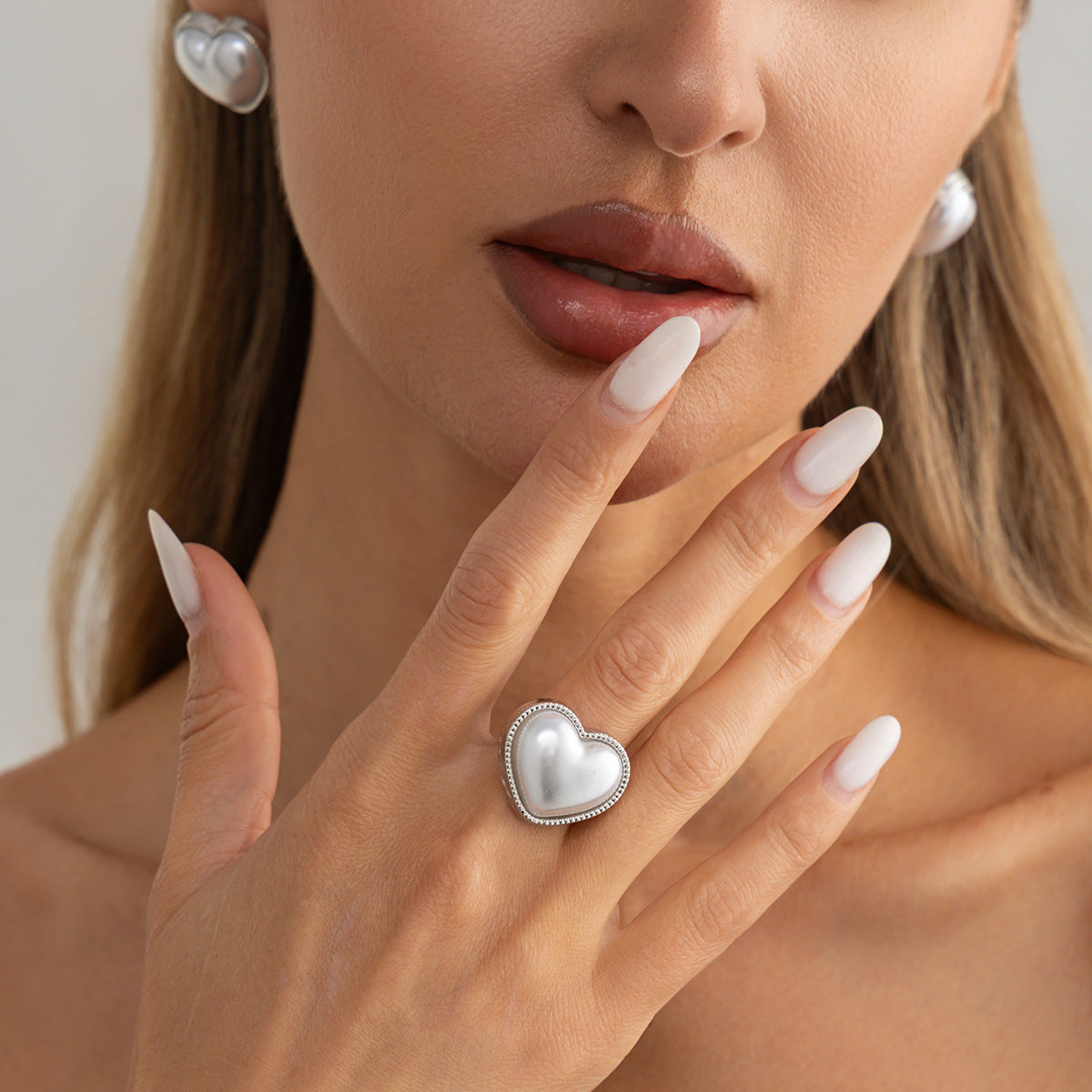 Imitation Pearl Ring And Earrings Set By Planderful Vienna Verve For Women, Elegant Everyday Jewelry