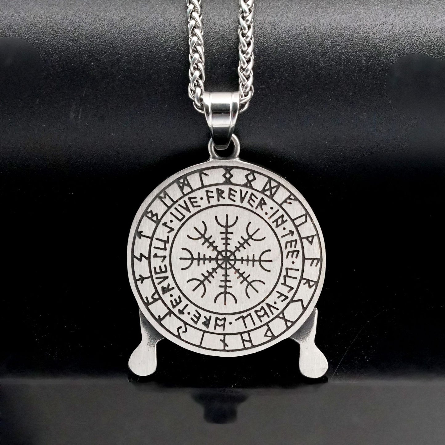 Steel Necklace – Vintage Nordic Viking Crow