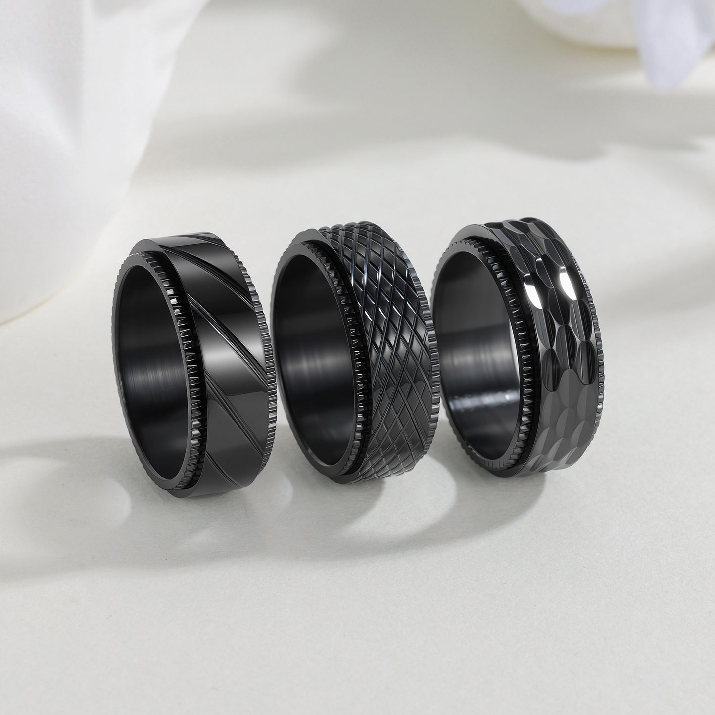 Planderful Titanium Steel Ring For Men Punk Style Collection