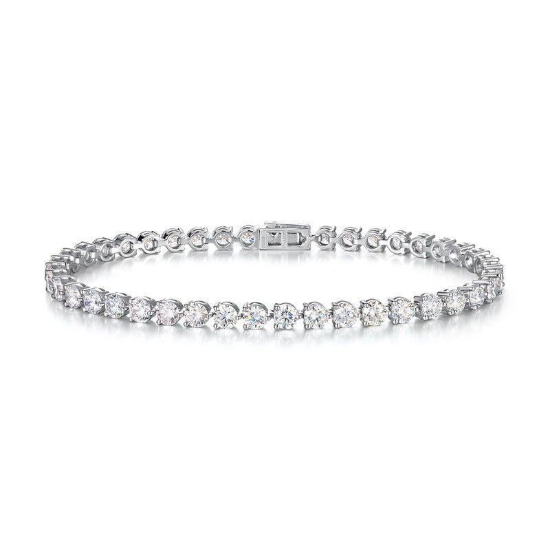 S925 Sterling Silver Moissanite Tennis Bracelet