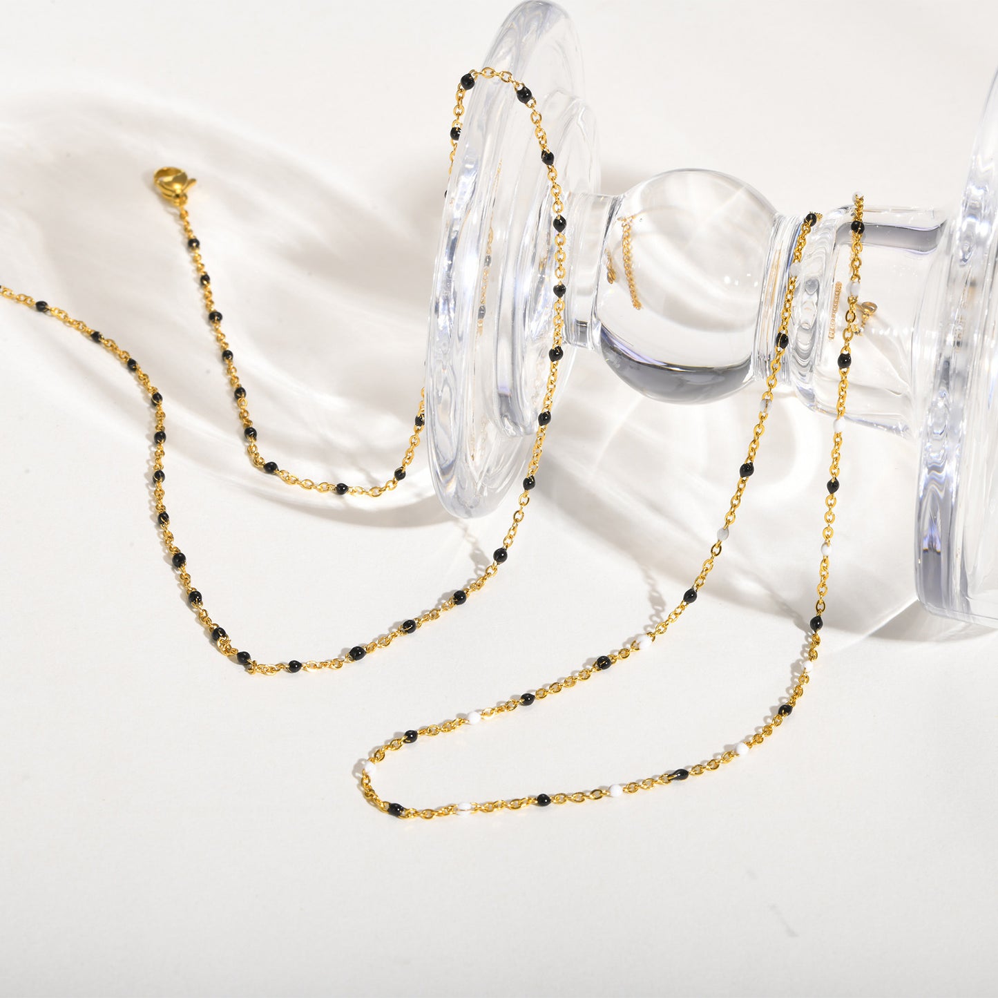 European And American Jewelry Stainless Steel Epoxy Necklace