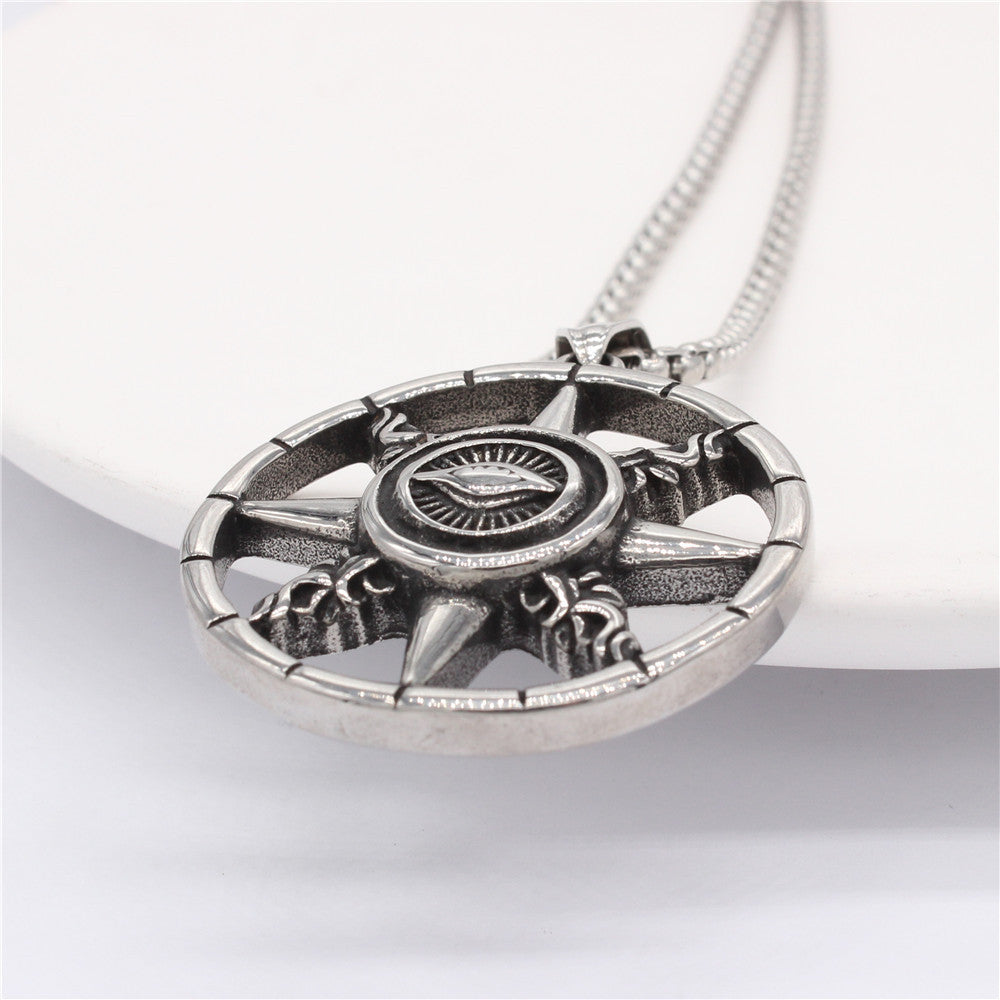 Planderful Titanium Steel Eye Pendant Unisex Durable Retro Protection Symbol Jewelry For Men And Women
