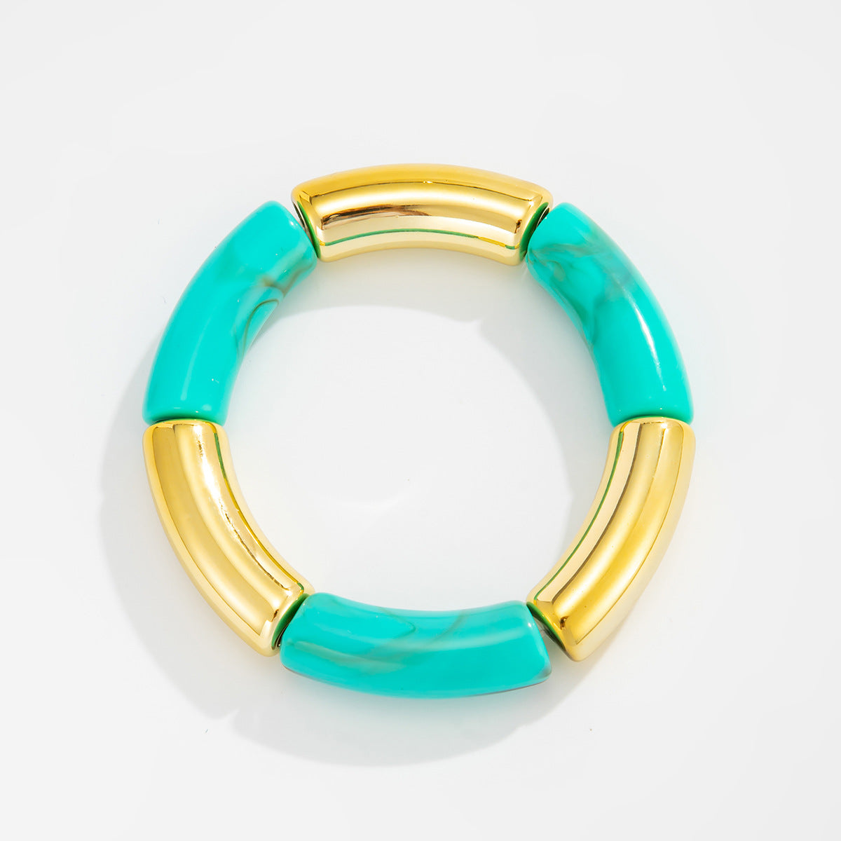 Boho Turquoise Beaded Elastic Bracelet Vienna Verve by Planderful Collection for Women