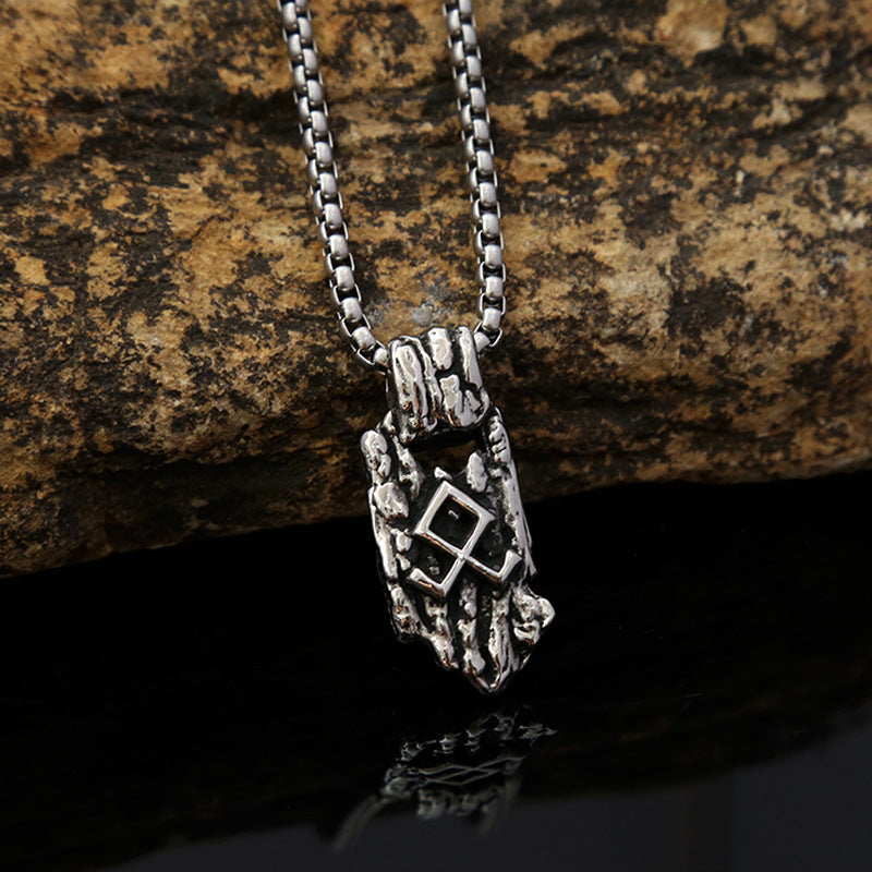 European And American Titanium Steel Necklace Accessories Viking Rune Pendant Jewelry For Men