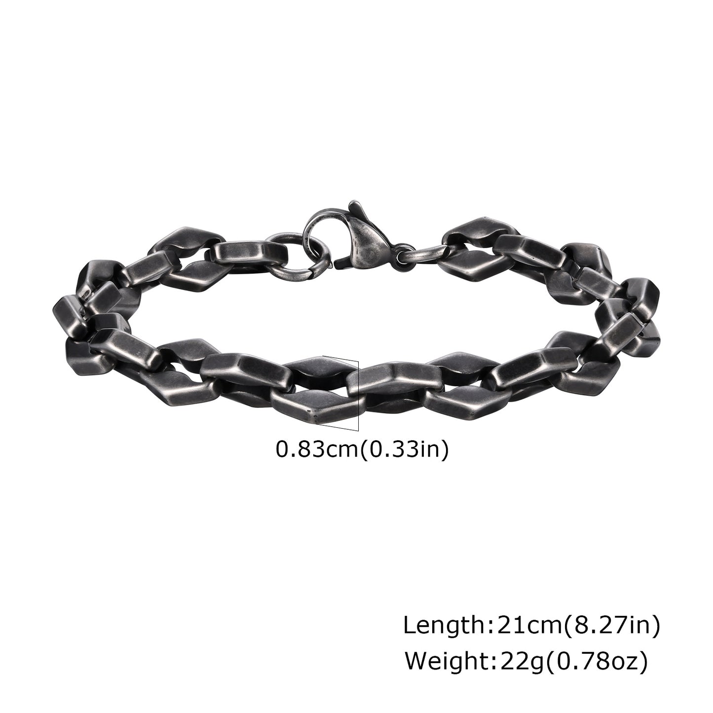 Jewelry Hip Hop Stainless Steel Lip Chain Bracelet for Men