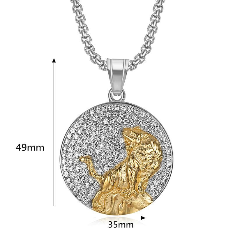 Steel Necklace - Luxury Tiger Pendant
